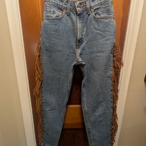 Fringe Denim Jeans